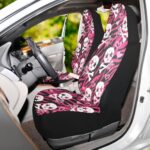 Y2K Skull Zebra Print Car Seat Covers - Universal Fit, Breathable & Non-Slip - Image 5