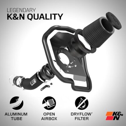 K&N Cold Air Intake System: High-Flow Air-Filter, Increase Performance & Horsepower: Compatible with 2020-2021 JEEP Gladiator; 2018-2021 JEEP Wrangler JL, 71-1576
