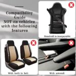 Luxe Bling Velvet Car Seat Covers - Universal Fit, Black Mesh, Airbag Safe - Image 2