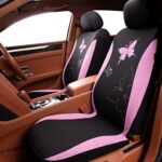 Pink Lace Butterfly Car Seat Covers for Women 2 Front Universal - Image 3
