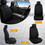 Waterproof Neoprene Car Seat Covers Full Set Universal Fit Black - Image 5