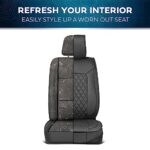 Premium Faux Leather Car Seat Covers | Full Set | Semi-Custom Fit | Durable Black - Image 9