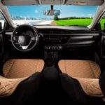 IVICY Linen Car Seat Cover Brown Non-Slip Breathable Universal Fit - Image 9