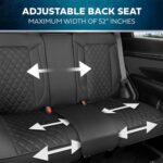 Premium Faux Leather Car Seat Covers | Full Set | Semi-Custom Fit | Durable Black - Image 7