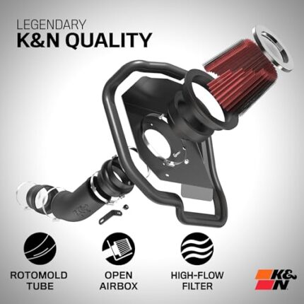 K&N Cold Air Intake System: High-Flow Air-Filter, Increase Performance & Horsepower: Compatible with 1996-2001 JEEP Cherokee, 57-1518