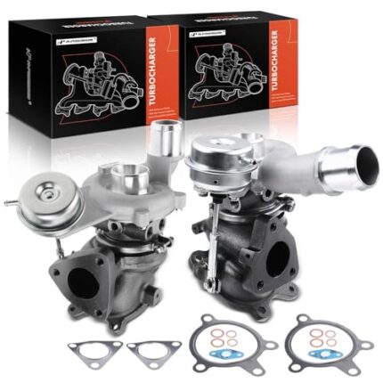 A-Premium 2Pcs Left and Right Complete Turbo Turbocharger Kit, with Wastegate Actuator & Gasket, Compatible with Ford Explorer, Flex, Police Interceptor, Taurus, MKS, MKT, 3.5L, Replace# AA5E-9G438-GD