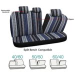 Universal Fit Baja Saddle Blanket Car Seat Covers - Breathable Blue Automotive Covers - Image 6