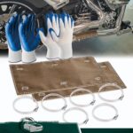 2 Set 12x6 Titanium Exhaust Heat Shield 1350°F Motorcycle Pipe - Image 7