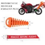 MUQIDA 2PC Motorcycle Exhaust Wash Plug 0.6-1.5" Silencer Cover
Orange - Image 2