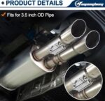 3.5" Stainless Steel Exhaust Clamp | Butt Joint Pipe Coupler | 2-Pack - Image 6