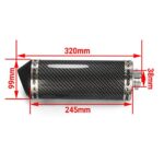 Universal Motorcycle Exhaust Muffler 1.5" Inlet Carbon Fiber DB Killer Slip On - Image 3