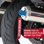 Motorcycle Exhaust Plug 2PCS Universal Muffler Wash Pipe Blue - Image 3