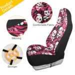 Y2K Skull Zebra Print Car Seat Covers - Universal Fit, Breathable & Non-Slip - Image 3