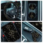 Boho Celestial Snake Print Car Interior Set: 15pc Full Protection Seat Cover Kit - Image 6