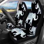 Boho Blue Mandala Elephant Car Seat Covers | Universal Fit | Front Seats - Image 2