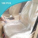 Waterproof Disposable Car Seat Covers | 100 Pack Universal Clear Plastic Protectors - Image 2