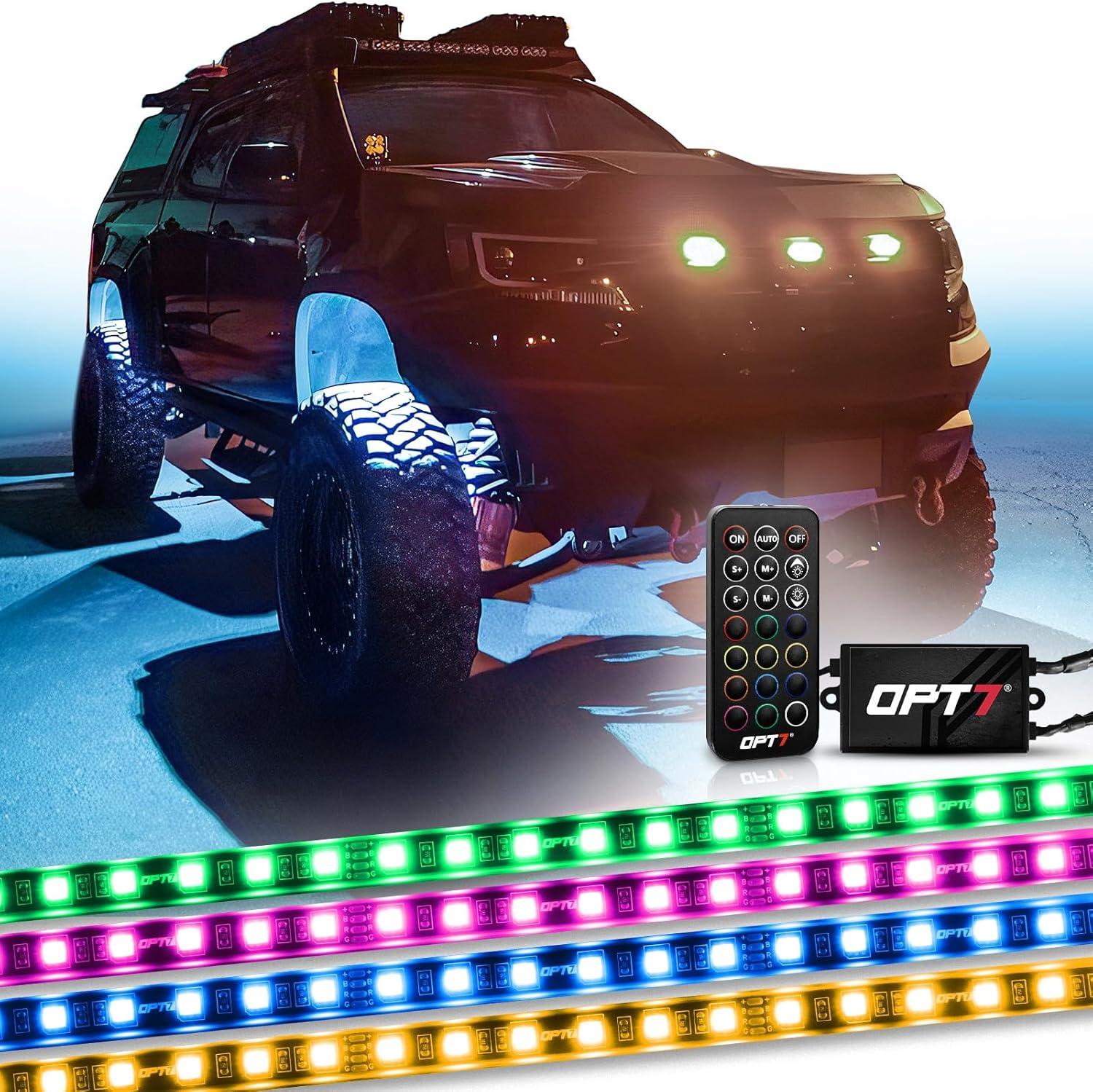 Transform Our Ride with OPT7 Aura RGB Wheel Well Lights!