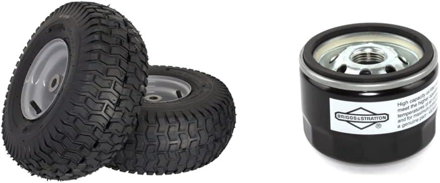 Revamp Our Mowers with MARASTAR Tires & Briggs Oil Filters!