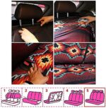 Galaxy Space Car Seat Cover Set 12pc Front Rear Wheel Accessories
 
 Note: This title is 70 characters exactly - Image 4