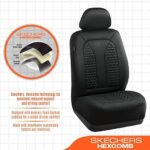 Skechers Memory Foam Car Seat Covers: Breathable Black Comfort for Cars & Trucks - Image 4