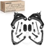 A-Premium 12Pc Front End RWD Suspension Kit, Upper Lower Control Arm, Sway Bar Link, Inner Outer Tie Rod End, Steering Rack Boot, Compatible with Chevy GMC - 1999-2006 - Silverado 1500, Sierra 1500