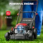 AMERISUN 21" Self-Propelled Gas Lawn Mower | 170cc Engine, 6-Height, 3-in-1 - Image 2