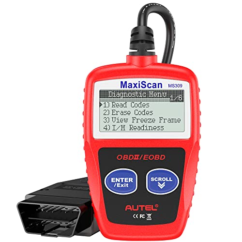 Autel OBD2 Scanner MS309 Automotive Check Engine Code Reader, Check Autel OBD2 Scanner MS309 Automotive Check Engine Code Reader, Check Emission Monitor Status, CAN Diagnostic Scan Tool for All OBDII Protocol Vehicles After 1996