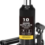 BIG RED 10 Ton (20,000 LBs) Torin Welded Hydraulic Car Bottle Jack for Auto Repair and House Lift, Black, AT91003BB