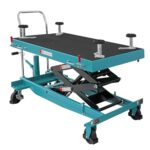 BIG RED Hydraulic Electric E-Vehicle Battery Lift Table, Movable Lift Platform with Adjustable Height, High Drop Arrest, and Dual Pump - 1 Ton (2,204 lbs) Capacity