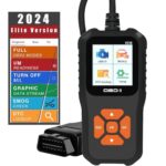 Car OBD2 Scanner,1.8 Inch Color Screen Auto Check Car Engine Live Data Fault Code Reader CAN Scan Diagnostic Tool for All OBD II Protocol Cars Since 1996