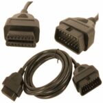 Diagnostic 5ft Car Code Reader OBDII Scanner OBD2 Extension Cable 16pin Male to Female Extender Cable for OBD2 Scan Tool Vehicles