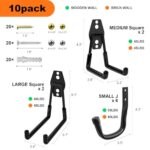 Jikro 10pk Heavy Duty J Hooks for Garage Wall Storage Organization - Image 2