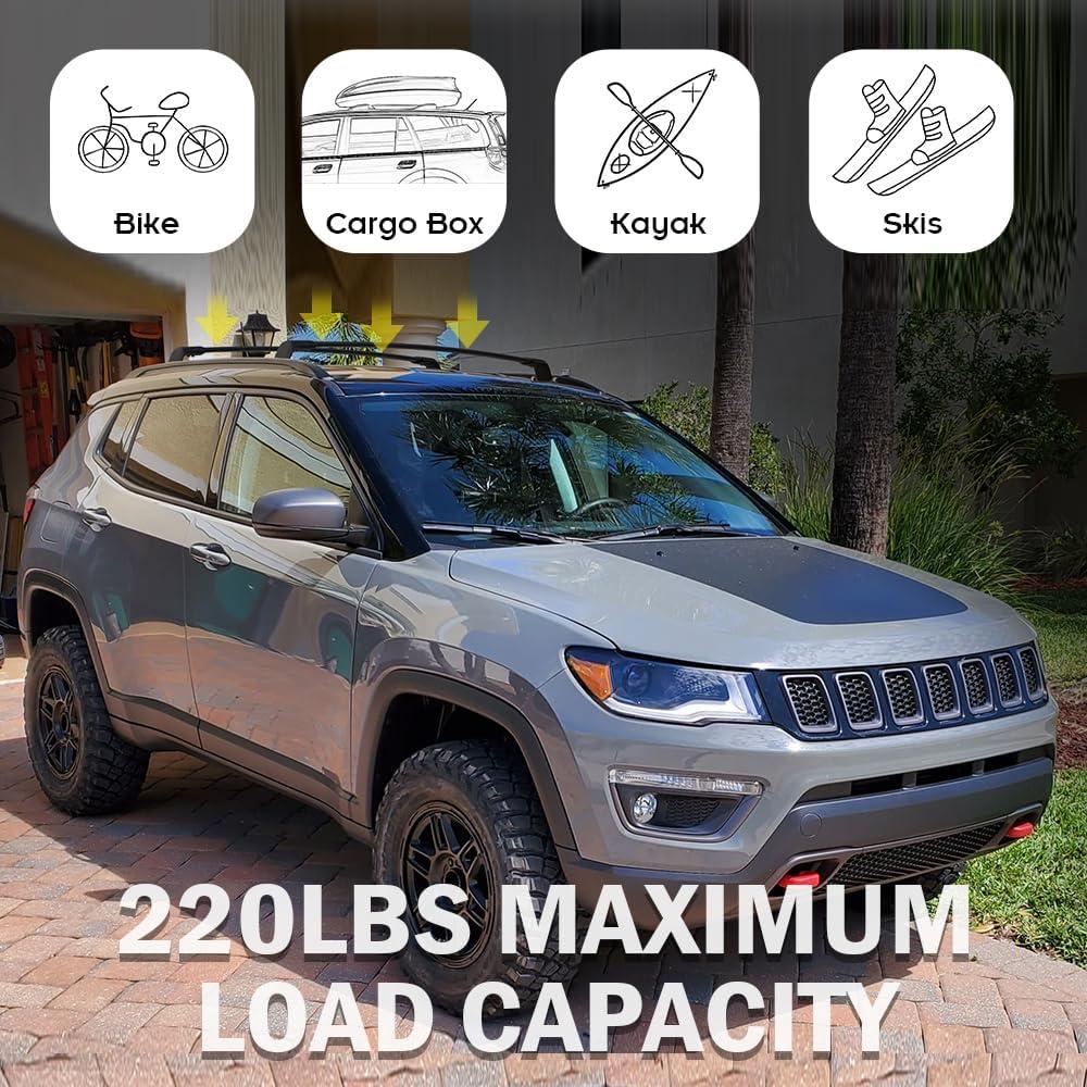 Our Review: Jeep Compass⁣ Roof Rack - Mighty 220lb Hauler
