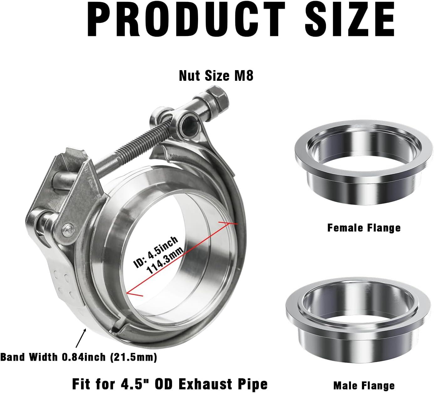 Stainless Steel V-Band Clamp: Quick Exhaust Power!