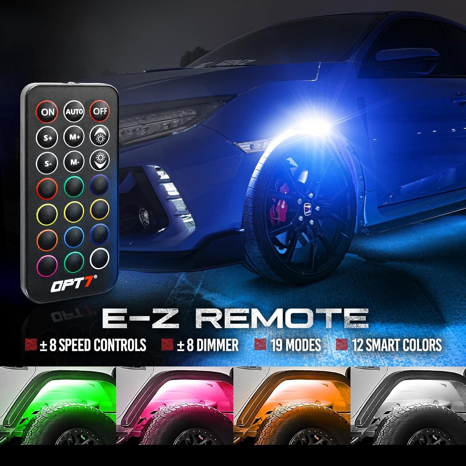 Transform Our Ride with OPT7 Aura RGB Wheel Well Lights!