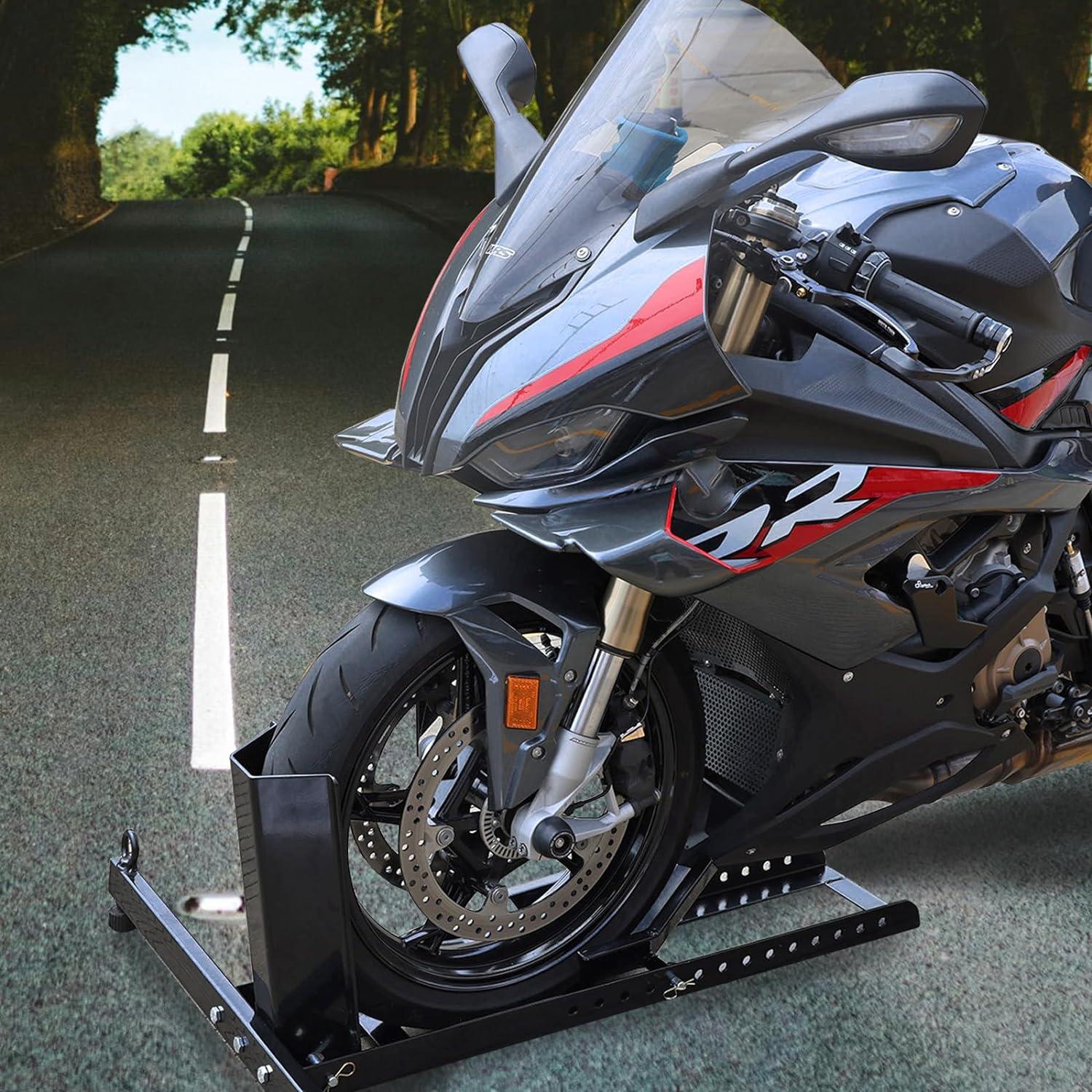 Secure Your Ride: Our Adjustable Motorcycle Wheel Chock!