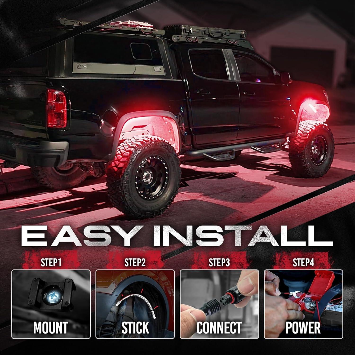 Transform Our ride with OPT7 Aura RGB Wheel Well Lights!