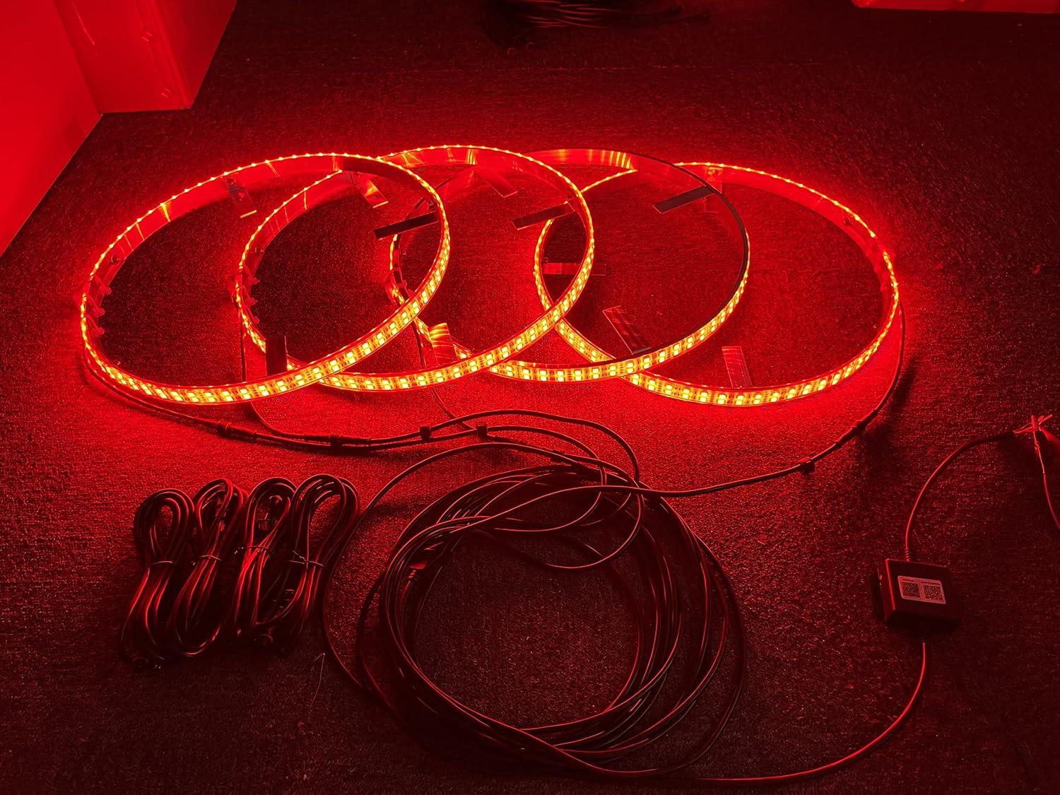 Transform Our Ride: 15.5'' RGBW wheel light Kit for Fun!