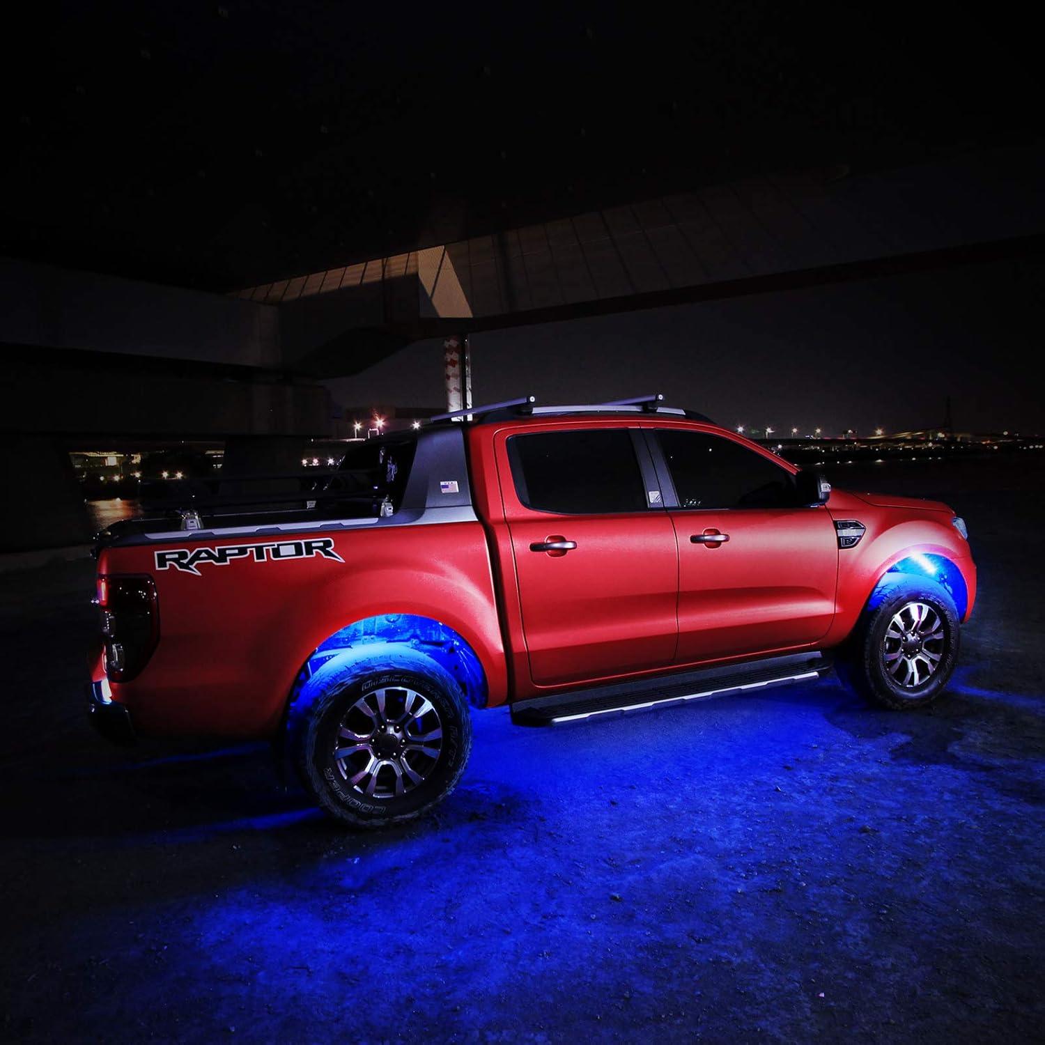 Transform Our Ride with OPT7 Aura RGB Wheel Well Lights!