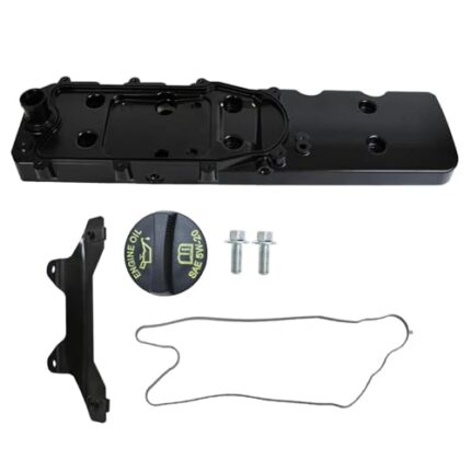 MITZONE Aluminum Engine Valve Cover with Gasket Bolts & PCV Valve and Cap with Bracket Compatible with 2007-2023 Ram 2500 3500 Dodge Ram 2500 3500 Diesel 6.7L OE 68445548AA