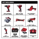 Milwaukee M18 7-Tool Cordless Combo Kit 2 Batteries Charger Bag - Image 2