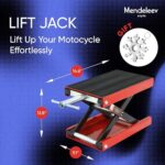 1100lb Motorcycle Scissor Lift Jack Wide Deck Center Stand Kit - Image 2