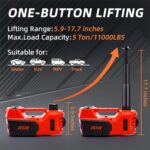 5-Ton 12V Electric Car Jack Kit w/ Impact Wrench & Tire Inflator - SUV Truck - Image 2
