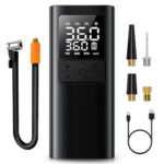TMIGIA Tire Inflator Portable Air Compressor - 150PSI & 10000mAh Cordless Air Pump with Digital Tire Pressure Gauge, Accurate Dual LCD Display & LED Light, for Car/Motorcycle/E-Bike/Ball