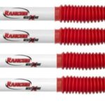 TrendsAuto RS5000X Series Set of Front & Rear Shocks fits 2011 2013 Ram 3500 4WD with 4" Front Lift & 2.5" Lift with Rancho Suspension System - Include TrendsAuto Decal