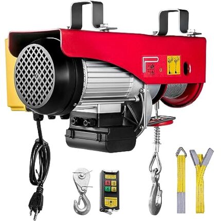 VEVOR Electric Hoist Lift 1320LBS 600KG Overhead Electric Hoist 110V Wireless Electric Hoist Remote Control Garage Auto Shop Overhead Lift