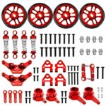 Vgoohobby Metal Steering Knuckles Kit A-Arms Suspension Arm Rear Link Rod Shocks & Tires Upgrade Parts Compatible with WLtoys 284131 k979 k989 k999 1/28 RC Car