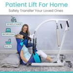 Vive Hydraulic Patient Lift with Sling - Portable Home Transfer System
``` - Image 2