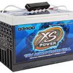 XS Power D3400 3300 Amp AGM Battery with M6 Terminal Hardware - 12 Volt 80Ah 1150CA Deep Cycle AGM Powercell for Winch, Car Audio Systems - 49.97 lbs, Maintenance Free, Sealed Design