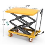 YITAHOME 550lb Hydraulic Lift Cart 11-42in Adjustable Scissor Table - Image 2